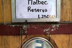 03-08 Organico Malbec Reserva Wine Barrel Close Up At Domaine Bousquet On Uco Valley Wine Tour Mendoza.jpg